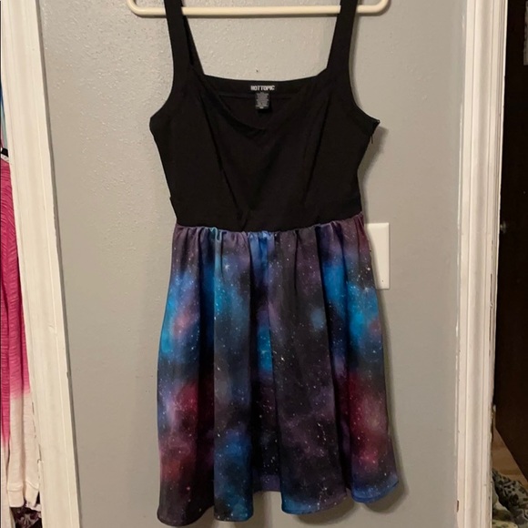 Hot Topic Dresses & Skirts - Hot Topic galaxy skater dress 🌌